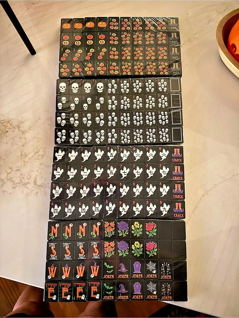 Spooky Halloween American Mahjong Tile Set